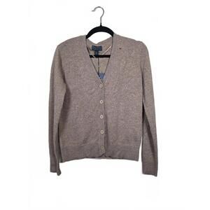 100% CASHMERE CHARTER CLUB BOYFRIEN WARM PRALINE HEATHER XS